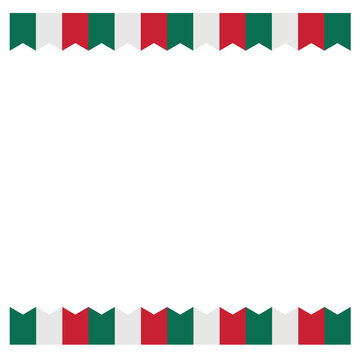 Confetti and Frame with  Mexico Style