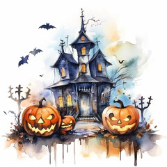 Colorful Pumpkin Illustration Background