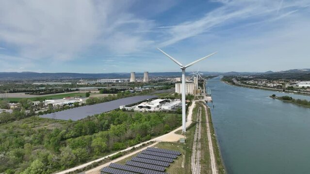 Aerial perspective: Donz&egrave;re-Mondragon's enduring role in clean power.




