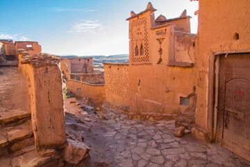 Adobe buildings of the Berber Ksar or fortified village.