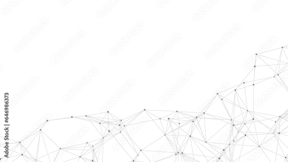 Poster abstract geometric white background. plexus mesh backdrop.