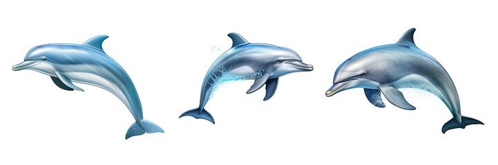 Dolphin, Isolated On Transparent, PNG