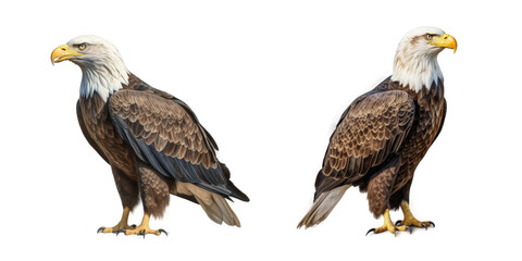 Fototapeta premium Eagle, Isolated On Transparent, PNG