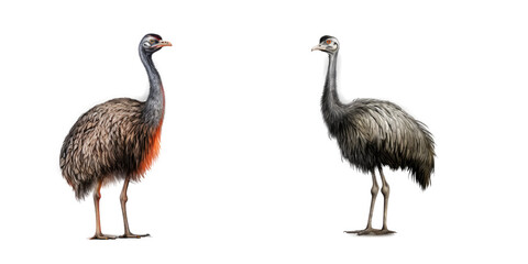 Obraz premium Emu, Isolated On Transparent, PNG