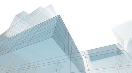 Abstract architecture 3d rendering 3d illustration