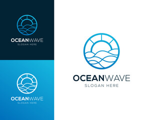 Fototapeta premium Abstract Sea Wave, Ocean, logo design vector illustration
