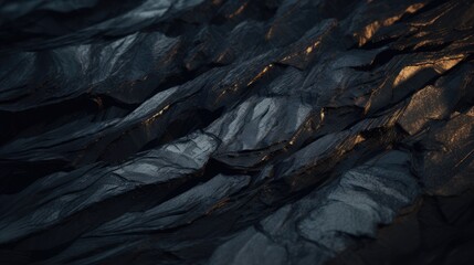 Closeup of the layers in a coal seam - obrazy, fototapety, plakaty
