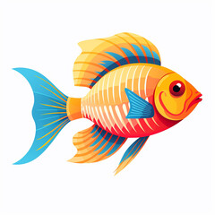 Fish Illustration Artistic Marine Life