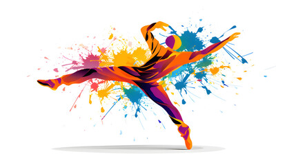 Vibrant Olympic Breakdancing Pictogram