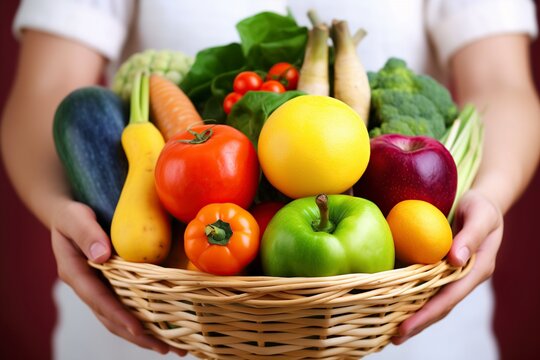 image of a person holding a basket full of vegetables
