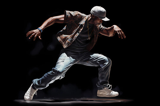 Krumping (United States) - High-energy street dance style with intense, exaggerated movements and freestyle elements (Generative AI)