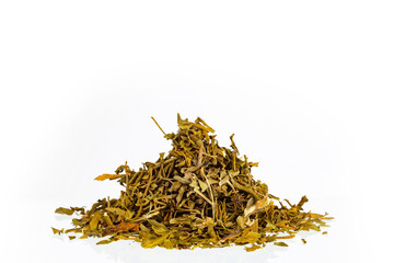 Ruta graveolens - Pile of dry rue leaves