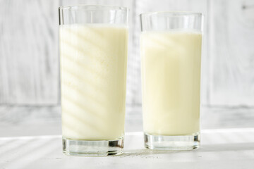 Glasses of brazilian lemonade