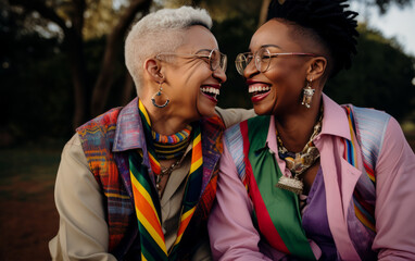 Fototapeta premium Celebrating Love and Diversity Optimistic LGBTQ Community Embracing Identity and Equality