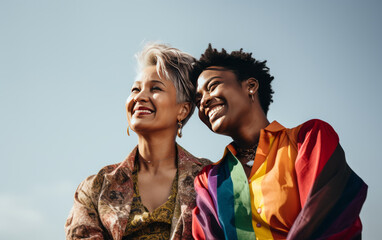Celebrating Love and Diversity Optimistic LGBTQ Community Embracing Identity and Equality