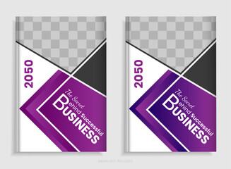 Book cover design template vector, presentation, layout in 6/9 size.