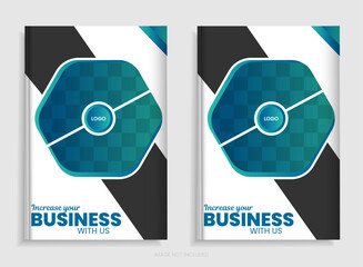 Book cover design template vector, presentation, layout in 6/9 size.