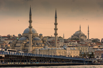Fototapeta na wymiar Cityscape of the Golden Horn of Istanbul, Turkey