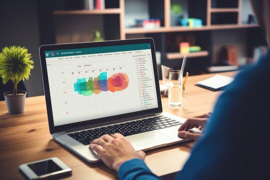 A company employee is using a computer