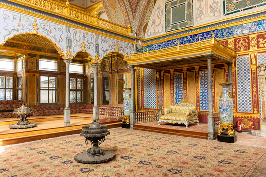 The Harem of the Sultans in the Topkapi Palace. in Istanbul, Turkey. Harem (Throne Room / Imperial Hall) is an important part of the Topkapi Palace.