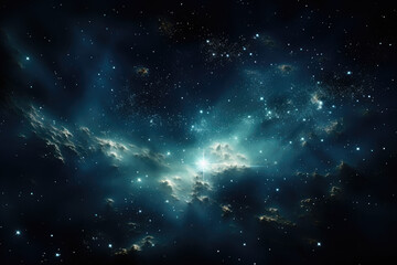 Fototapeta premium A cluster of stars forming a beautiful celestial pattern. Generative Ai.