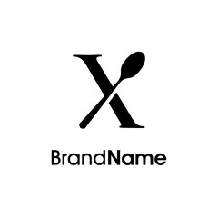 Luxury Initial X Spoon Logo
