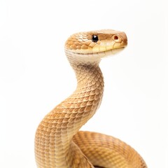 Fototapeta premium A close-up of a snake against a white background
