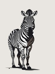 zebra, sketch style vector illustration for poster or tshirt design, zebra art isolated