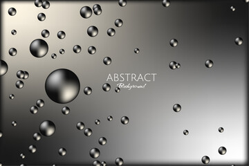 abstract silver background with beautiful gradients and flying 3d balls