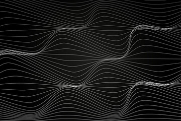  White contour lines on black background