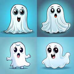 Obraz premium Haunting Vectors: Ghostly Illustrations