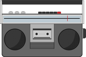 Obraz premium 카세트 오디오 벡터 일러스