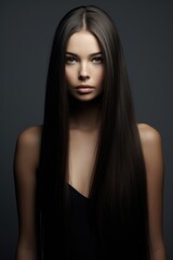 Beautiful Long Straight Hair. Glamorous Model for Beauty and Fashion Concepts
