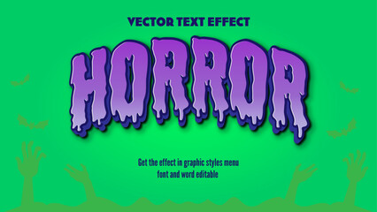 Horror editable text effect, Halloween season, movie poster text