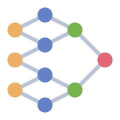 Neural Network  flat icon