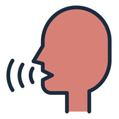 Voice command  filled line icon