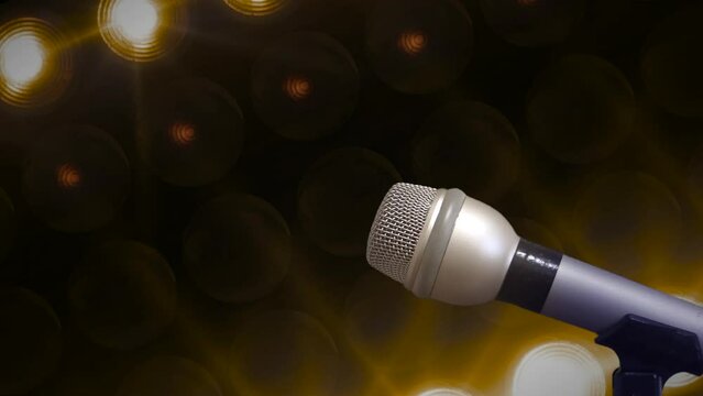Microphone on stage