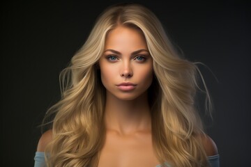Fototapeta premium pretty blonde transgender woman with long hair