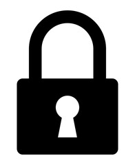 シンプルな南京錠のシルエット