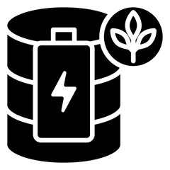 Sustainable Energy Storage Icon