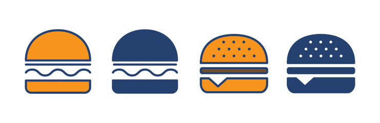 Burger icon vector. burger sign and symbol. hamburger