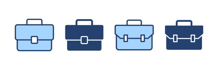 Briefcase icon vector. suitcase sign and symbol. luggage symbol.