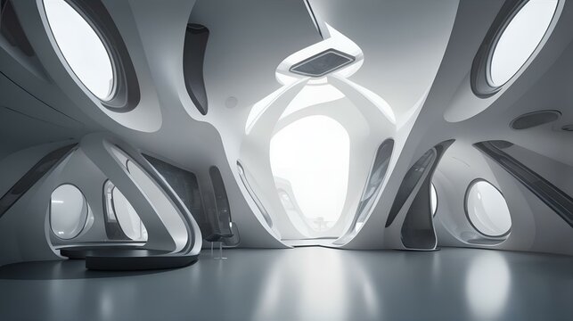 未来的な空間、未来的な部屋｜Futuristic space, Futuristic room. Generative AI