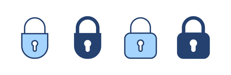 Lock icon vector. Padlock sign and symbol. Encryption icon. Security symbol