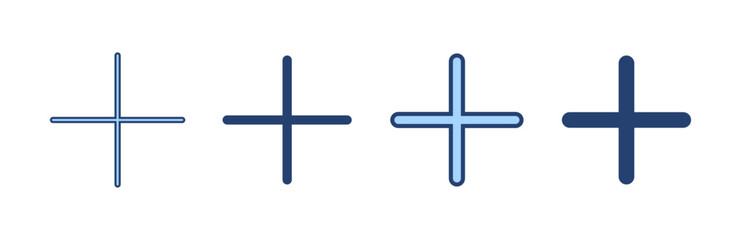 Obraz premium Plus icon vector. Add plus sign and symbol