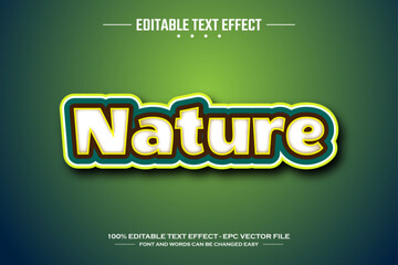 Nature 3D editable text effect template