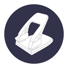 Paper hole puncher icon