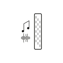Soundproofing material icon. On off button.Vector illustration. EPS 10.