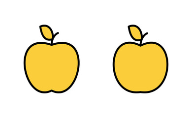 Apple icon set for web and mobile app. Apple sign and symbols for web design.
