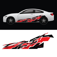 modern car wrapping sticker design vector. car body background stickers